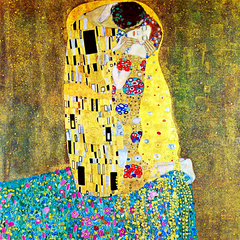 1 200 грн  Діамантова мозаїка КДИ-0227 Набір діамантової вишивки Поцілунок. Художник Gustav Klimt