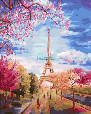 319 грн  Живопис за номерами AS0137 Розмальовка за номерами Весняне небо Парижу