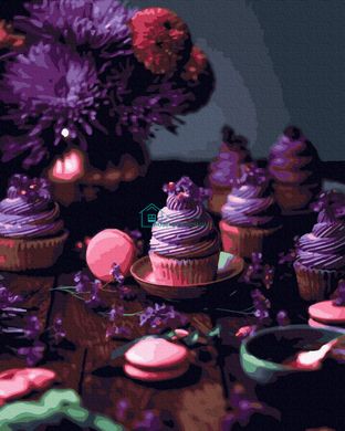 279 грн  Живопись по номерам BK-GX39479 Набор для рисования по номерам Фиолетовый десерт