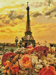 410 грн  Діамантова мозаїка EJ1151 Набір алмазної мозаїки на підрамнику Захід сонця в Парижі