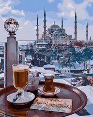339 грн  Живопис за номерами BK-GX40928 Розмальовка для малювання по цифрам Сніданок в Стамбулі