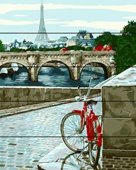 496 грн  Живопись по номерам RA-AS0039 Раскраска по номерам на деревянной основе Парижская мостовая