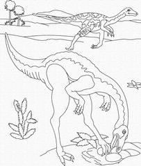 195 грн  Живопис за номерами 15524-AC Набір-розмальовка за номерами Динозаври