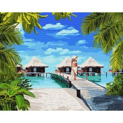 329 грн  Живопис за номерами KH4764 Набір-картина для малювання за номерами Відпочинок на Мальдивах