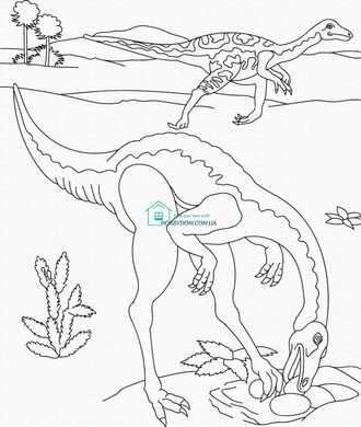 195 грн  Живопись по номерам 15524-AC Набор-раскраска по номерам Динозавры