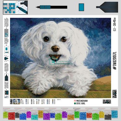 450 грн  Діамантова мозаїка TWD20017 Набір діамантової вишивки Радісна собака