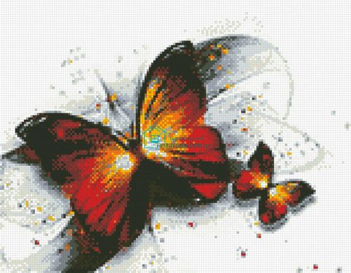 520 грн  Алмазная мозаика АМС-112 Набор алмазной мозаики 30х40 Полет бабочки