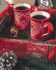 295 грн  Живопись по номерам 12133-AC Набор-раскраска по номерам Рождественское кофе