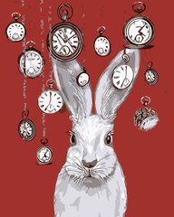 319 грн  Живопис за номерами AS0552 Картина-набір по номерам Кролик і годинник