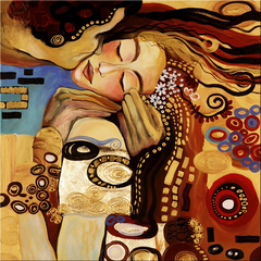 1 200 грн  Діамантова мозаїка КДИ-0228 Набір діамантової вишивки Поцілунок (фрагмент). Художник Gustav Klimt
