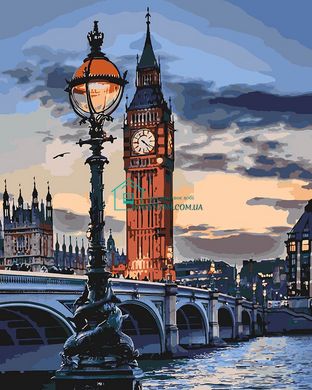 329 грн  Живопис за номерами KHO3555 Набір-розмальовка за номерами Сутінки над Лондоном