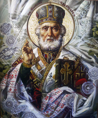 1 400 грн  Алмазная мозаика КДИ-1593 Набор алмазной вышивки "Святой Николай Чудотворец"