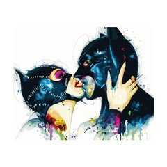 395 грн  Живопись по номерам VA-3017 Набор для рисования по номерам Женщина-кошка и Бетмен