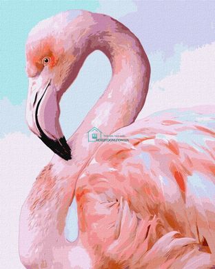 299 грн  Живопись по номерам KHO4397 Картина по номерам Розовый фламинго ©Ira Volkova 40х50 см