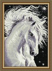 420 грн  Алмазная мозаика АТ3016 Набор алмазной мозаики Лошадь белая