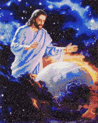 565 грн  Алмазная мозаика GU_178698 Алмазная мозаика Иисус охраняет мир (У) 40 х 50 см