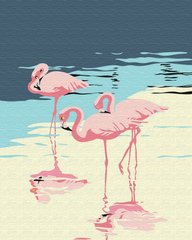 329 грн  Живопись по номерам BK-GX30315 Набор-раскраска по номерам Фламинго на берегу