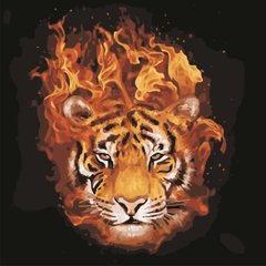 319 грн  Живопис за номерами AS0604 Картина-набір по номерам Тигр у вогні