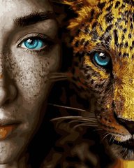 279 грн  Живопись по номерам BK-GX28049 Набор-картина по номерами Девушка и леопард