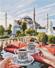 550 грн  Алмазная мозаика GZS1150 Раскраска-мозаика, набор для творчества на подрамнике Чаепитие в Стамбуле