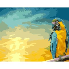315 грн  Живопись по номерам Набір для розпису по номерах Синьо-жовтий папуга,40х50 см, GS246