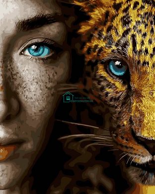 279 грн  Живопись по номерам BK-GX28049 Набор-картина по номерами Девушка и леопард