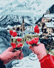 249 грн  Живопис за номерами BK-GX34541 Картина-розмальовка за номерами Шампанське в горах