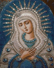 790 грн  Алмазная мозаика КДИ-0528 Набор алмазной вышивки Икона Богородица Умиление