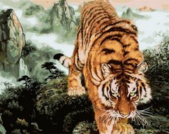 396 грн  Живопись по номерам MR-Q1887 Раскраска по номерам Крадущийся тигр