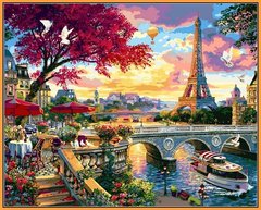 535 грн  Живопись по номерам NB1359R Набор-картина по номерам (с багетной рамкой) Цветущий Париж