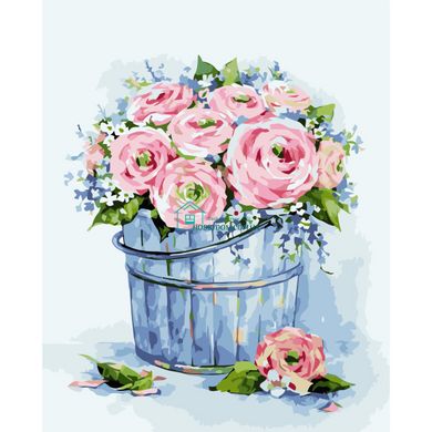 395 грн  Живопис за номерами VA-3690 Картина за номерами Букет елегантних троянд