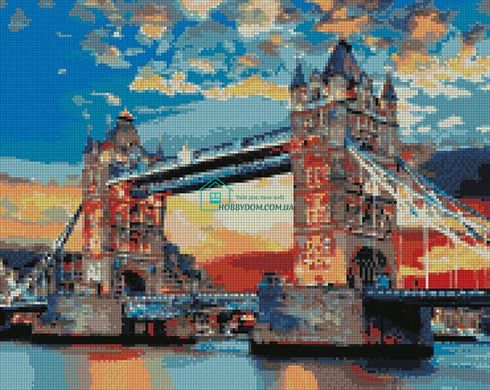 535 грн  Алмазная мозаика AMO7037 Набор алмазной мозаики на подрамнике Лондонский мост