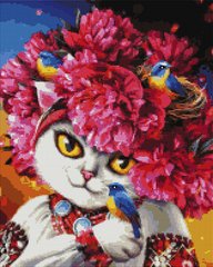635 грн  Алмазная мозаика DBS1035 Алмазная вышивка Цветущая кошка © Марианна Пащук