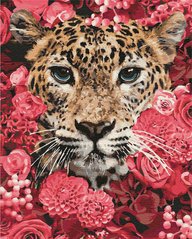 329 грн  Живопис за номерами KH4185 Картина для малювання за номерами Леопард в квітах