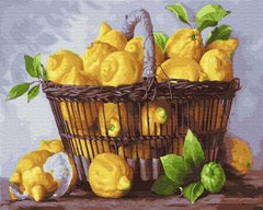 329 грн  Живопись по номерам BK-GX37733 Набор для рисования картины по номерам Лимонная корзина