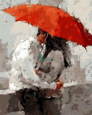 396 грн  Живопись по номерам MR-Q1384 Раскраска по номерам Красный зонт худ. Андре Кон