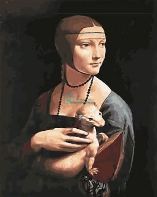 329 грн  Живопись по номерам BK-GX29283 Набор-раскраска по номерам Дама с горностаем Леонардо да Винчи