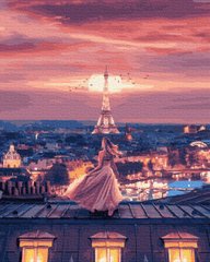 339 грн  Живопис за номерами BK-GX29560 Розмальовка для малювання по цифрам Захід сонця над Парижем