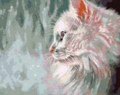 396 грн  Живопись по номерам MR-Q785 Раскраска по номерам Белый кот худ. Пол Найт