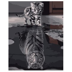 395 грн  Живопис за номерами VA-0500 Набір для розпису по номерах Кіт та тигр