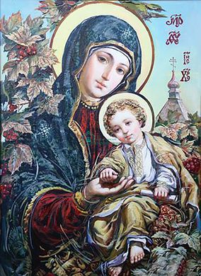 980 грн  Алмазная мозаика КДИ-1094 Набор алмазной вышивки икона Богородица Спаси и Помилуй