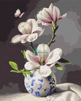 329 грн  Живопись по номерам BS51906 Картина по номерам Натюрморт с орхидеей 40 х 50 см