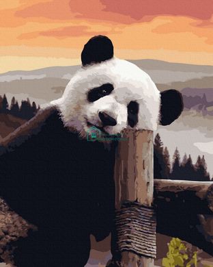 339 грн  Живопис за номерами BK-GX40117 Розмальовка для малювання по цифрам Мила панда