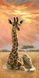 Набір алмазної мозаїки Жираф на відпочинку, 30х60см, на підрамнику