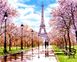 VP1198 Картина-раскраска по номерам Апрель в Париже