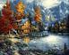 VPS1151 Картина-раскраска по номерам Осеннее озеро