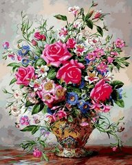 459 грн  Живопис за номерами VP1050 Букет троянд і польових квітівНабір-картина за номерами