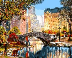 459 грн  Живопись по номерам VP1199 Картина-раскраска по номерам Осеннее утро в Нью-Йорке