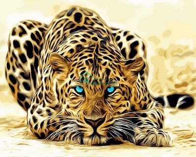 459 грн  Живопись по номерам VP994 Раскраска по номерам Леопард