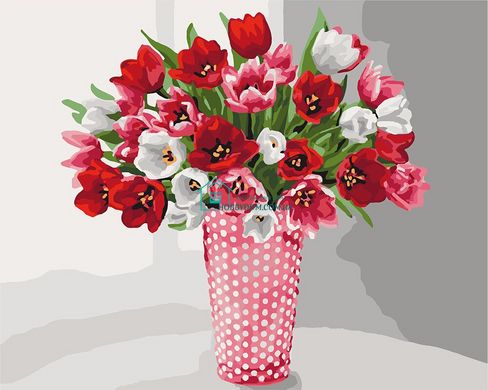 329 грн  Живопись по номерам KH3062 Картина-раскраска Разнообразие тюльпанов